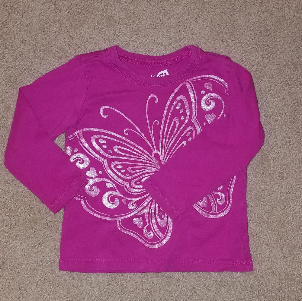 24M Children's Place Sparkly Butterfly Longsleeve